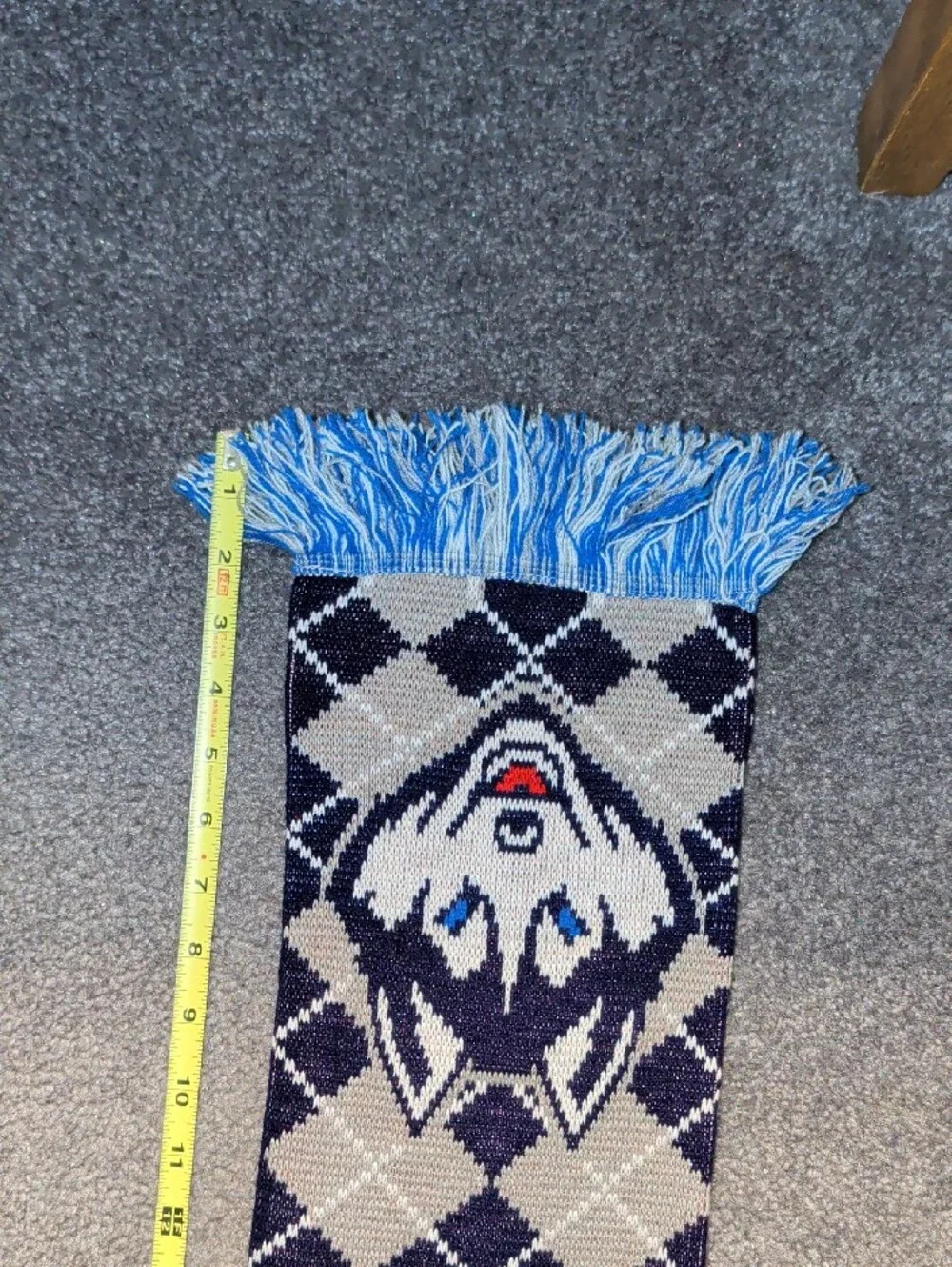 UConn Soccer Scarf with Husky Logo - Navy & White